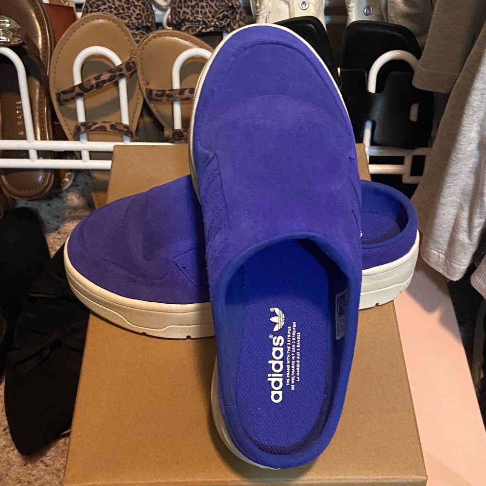 adidas Rivalry Slip-On Athletic Shoes- Royal